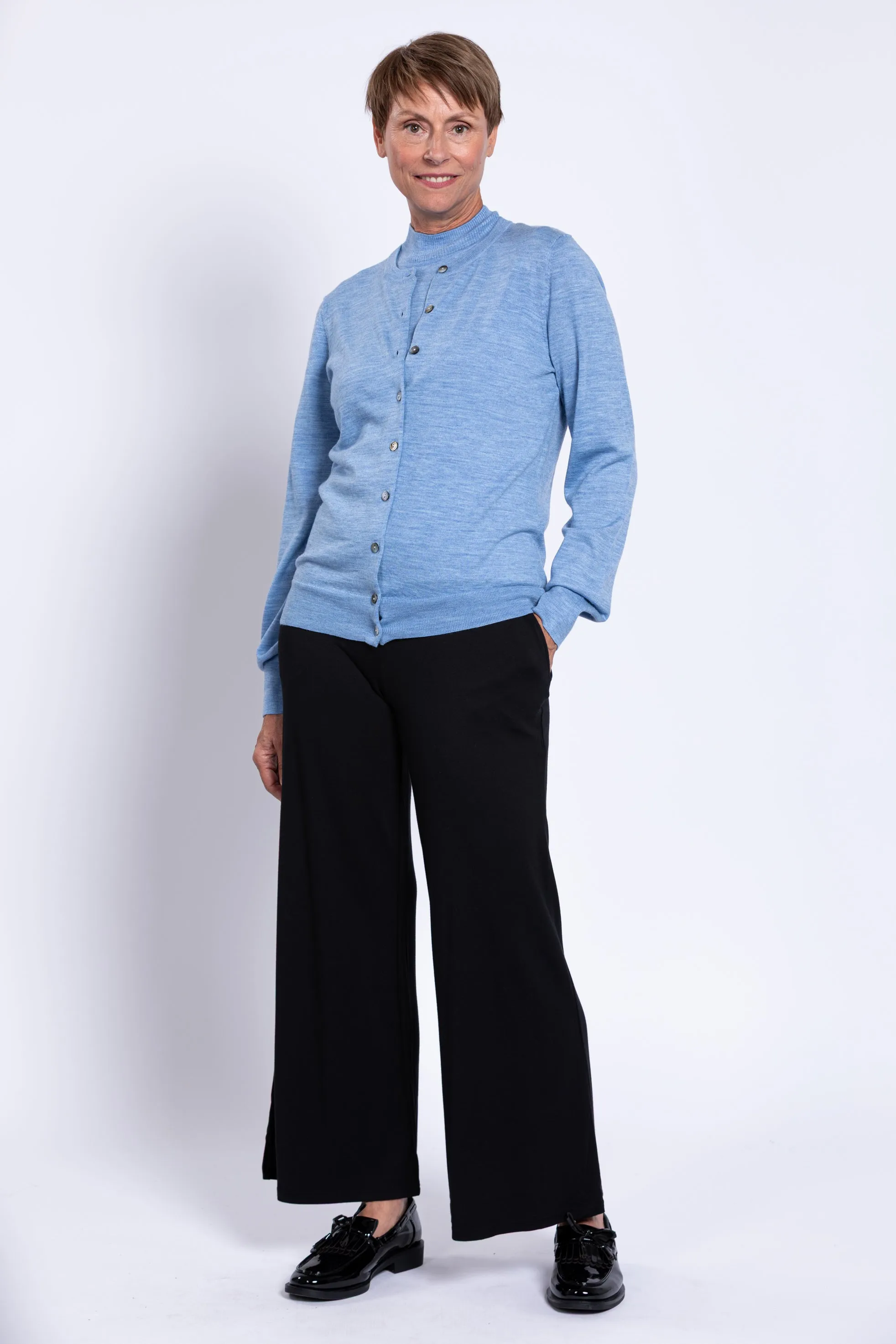 Kitten Cardigan, Soft Blue, Merino Wool sold by Blue Sky product image thumbnail 2