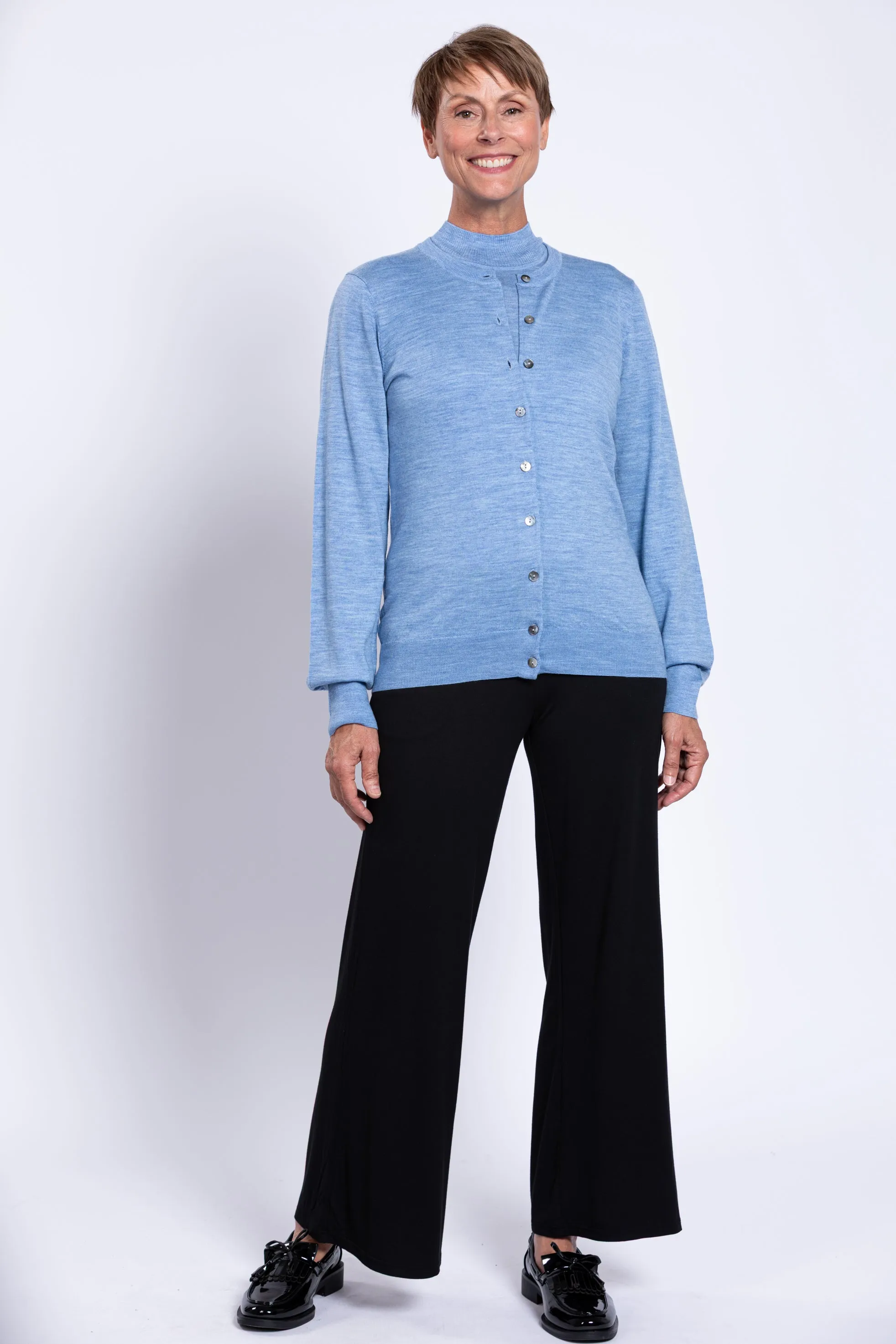 Kitten Cardigan, Soft Blue, Merino Wool sold by Blue Sky product image thumbnail 5