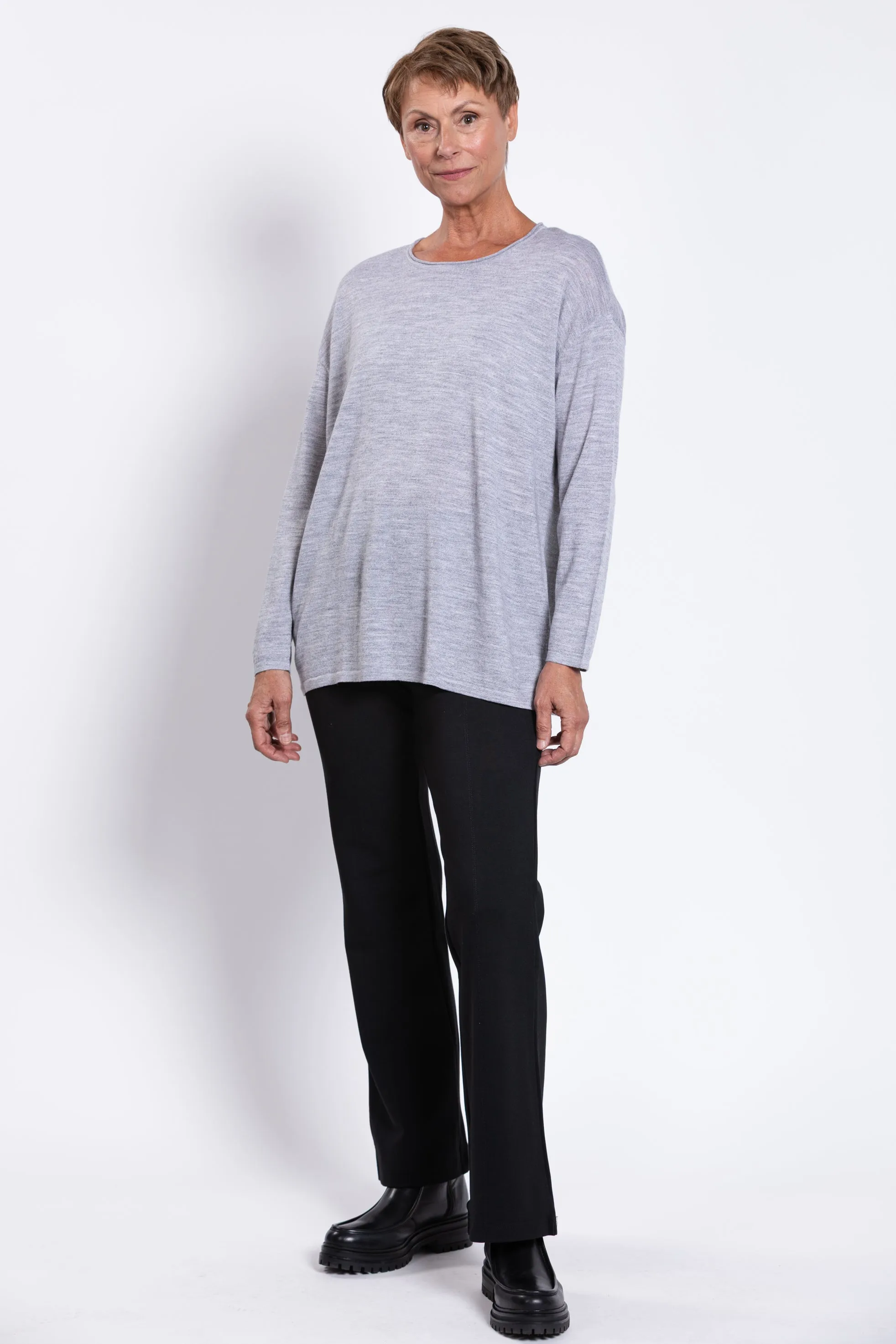 Matera Sweater, Charcoal Lite, Merino Wool sold by Blue Sky product image thumbnail 3