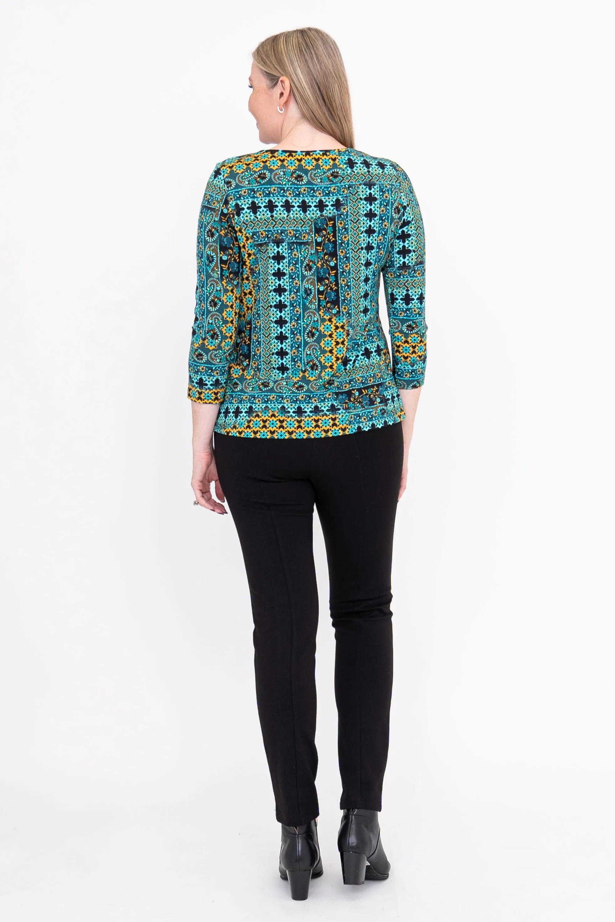 Margorie Top, Teal Ways, Bamboo sold by Blue Sky product image thumbnail 4