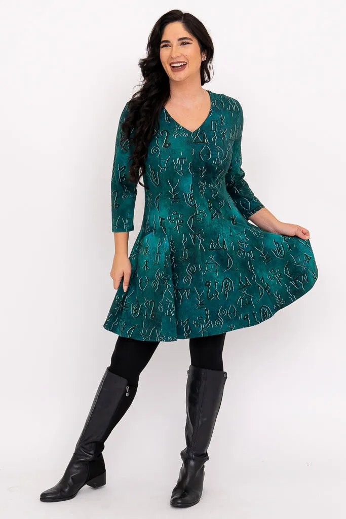 Wilma Tunic, Teal Rune, Bamboo sold by Blue Sky product image thumbnail 3