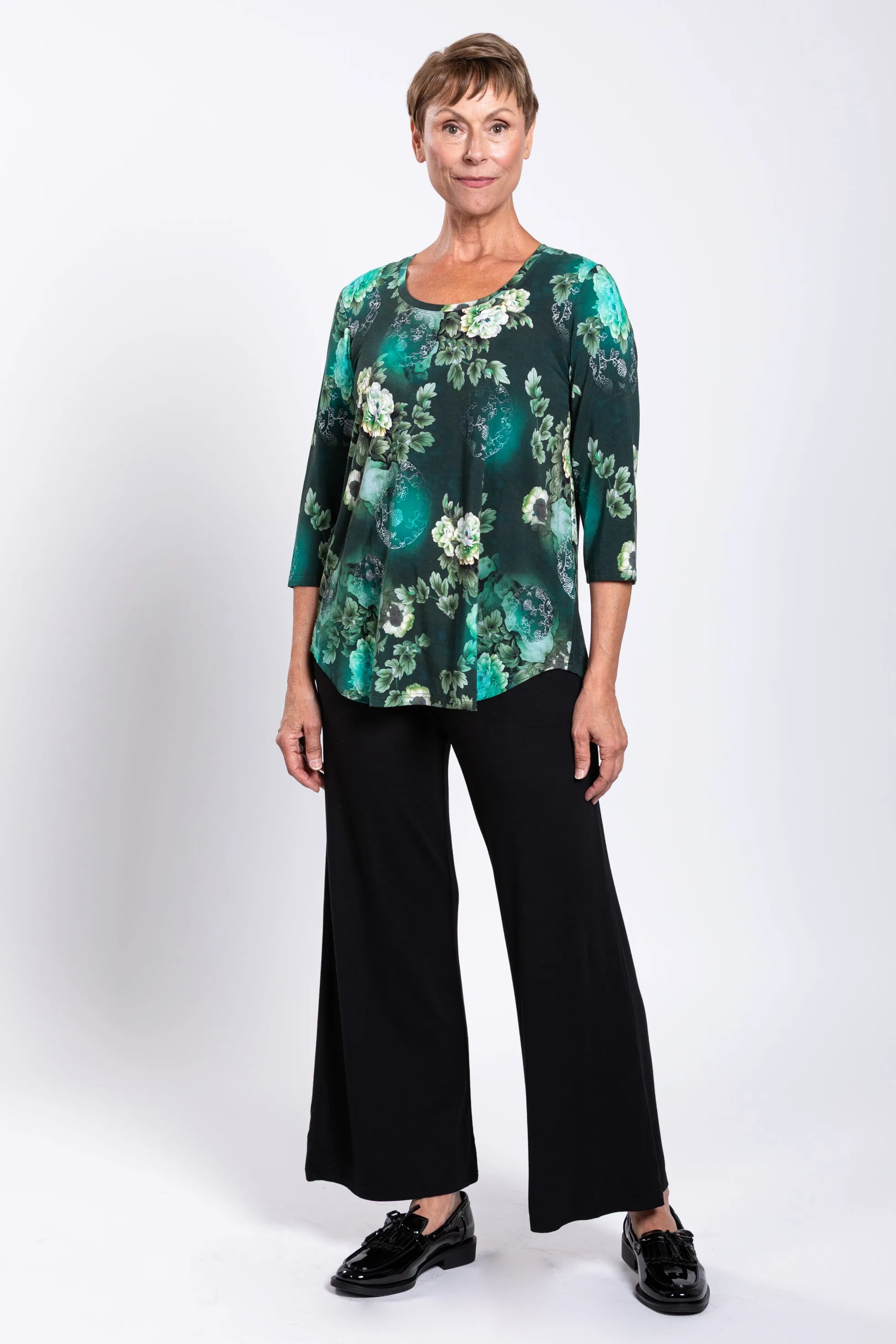 Jazz 3/4 Top, Teal Magic, Bamboo sold by Blue Sky product image thumbnail 3
