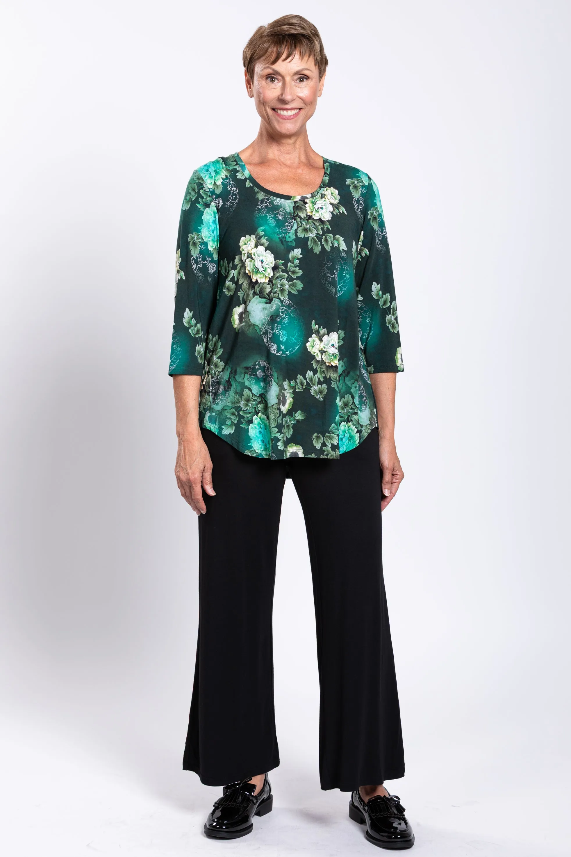 Jazz 3/4 Top, Teal Magic, Bamboo sold by Blue Sky product image thumbnail 2