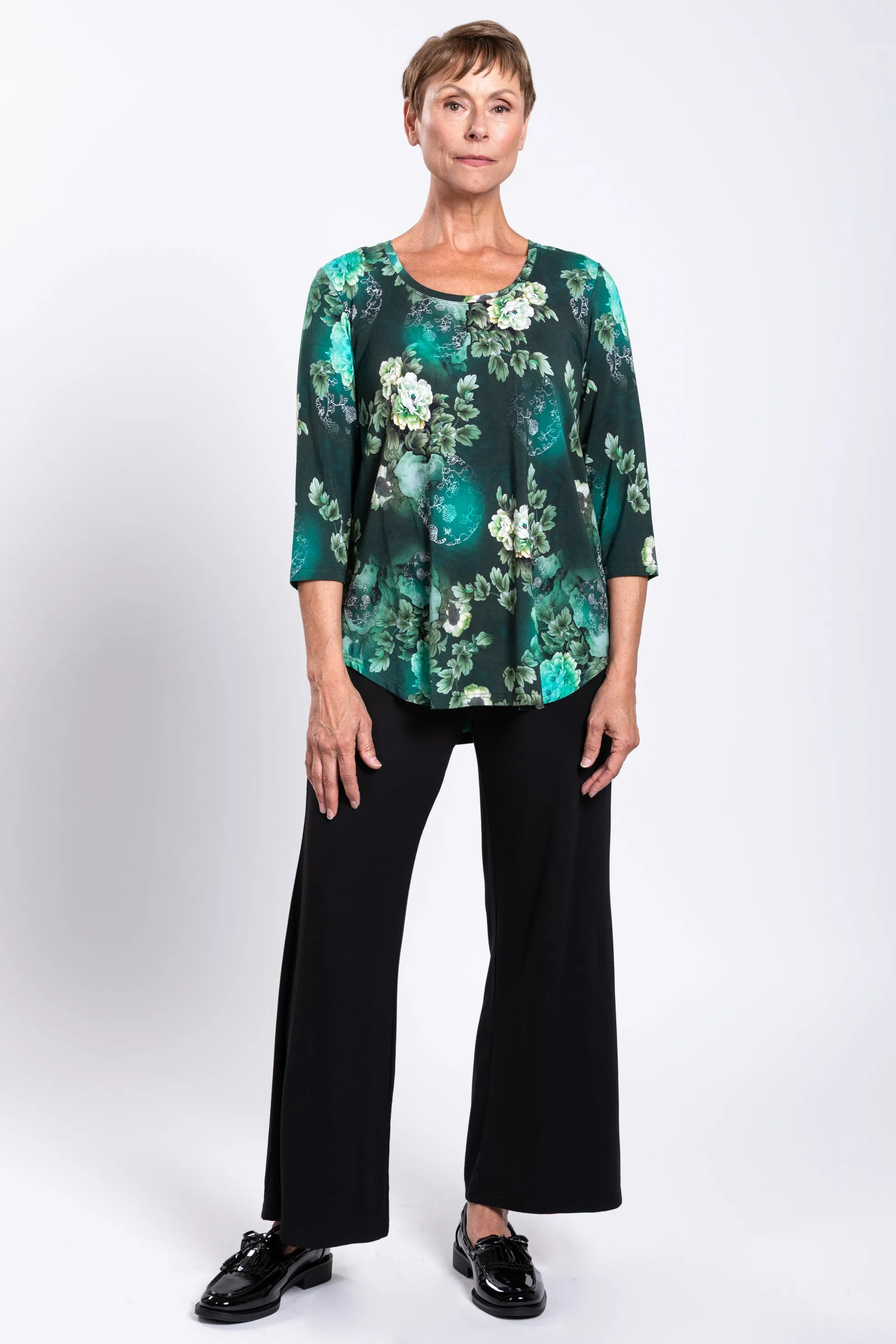 Jazz 3/4 Top, Teal Magic, Bamboo sold by Blue Sky product image thumbnail 5