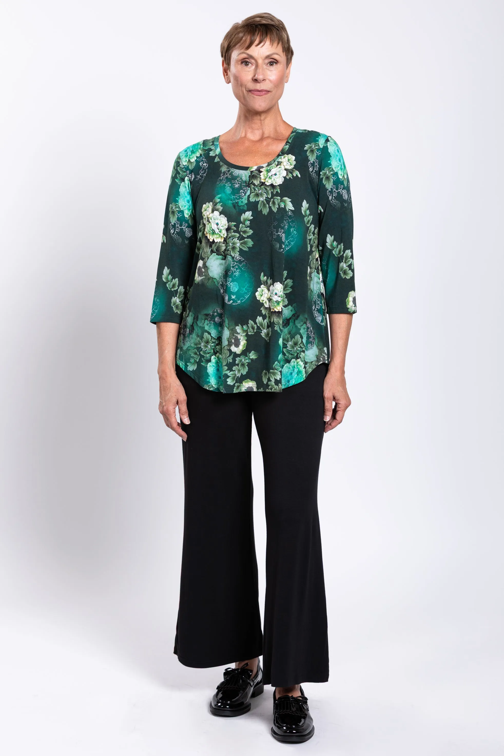 Jazz 3/4 Top, Teal Magic, Bamboo sold by Blue Sky product image thumbnail 4