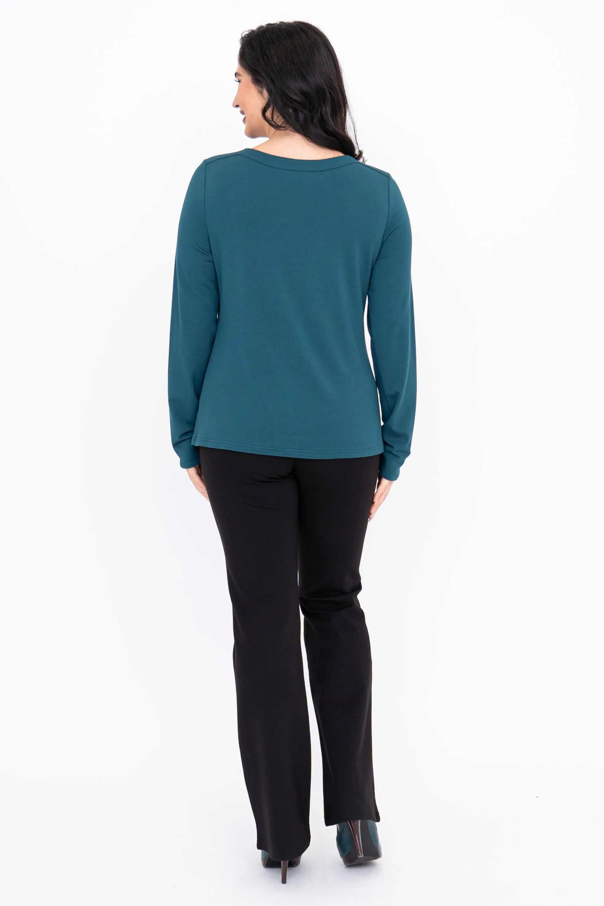 Mona Top, Teal, French Terry sold by Blue Sky product image thumbnail 4