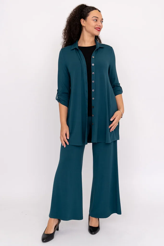 Michele Blouse, Teal, French Terry sold by Blue Sky product image thumbnail 2