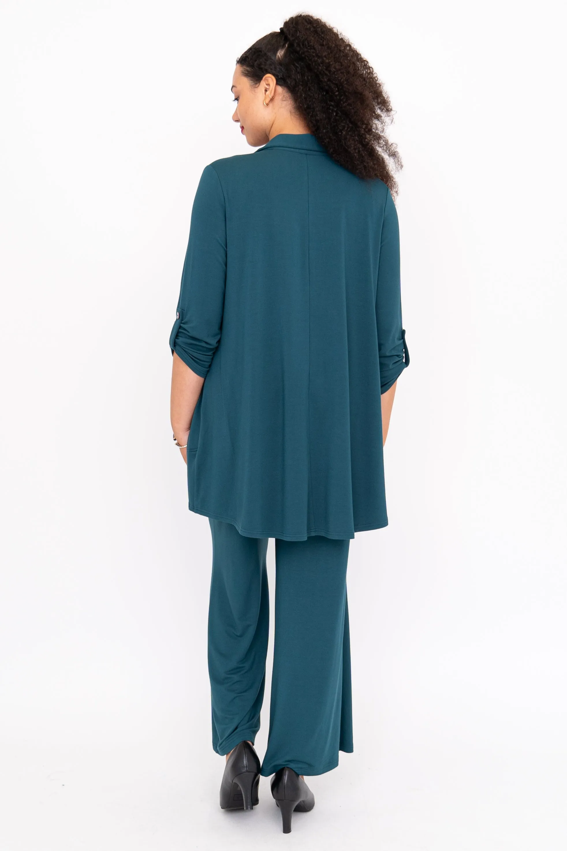 Michele Blouse, Teal, French Terry sold by Blue Sky product image thumbnail 4