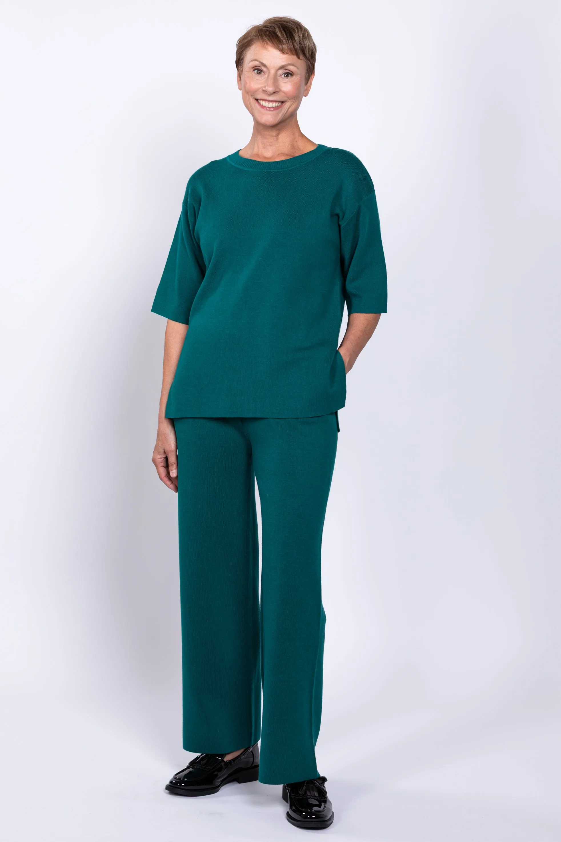 Bailey Sweater, Teal, Cotton sold by Blue Sky product image thumbnail 2