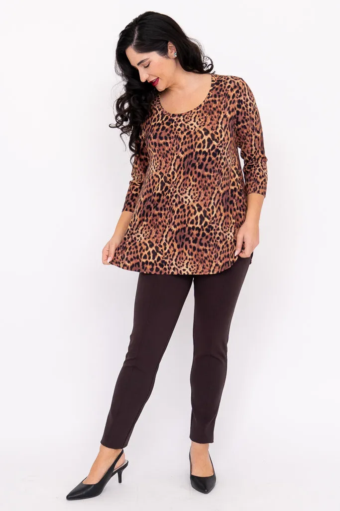 Jazz 3/4 Top, Chocolate Leopard, Bamboo sold by Blue Sky product image thumbnail 4