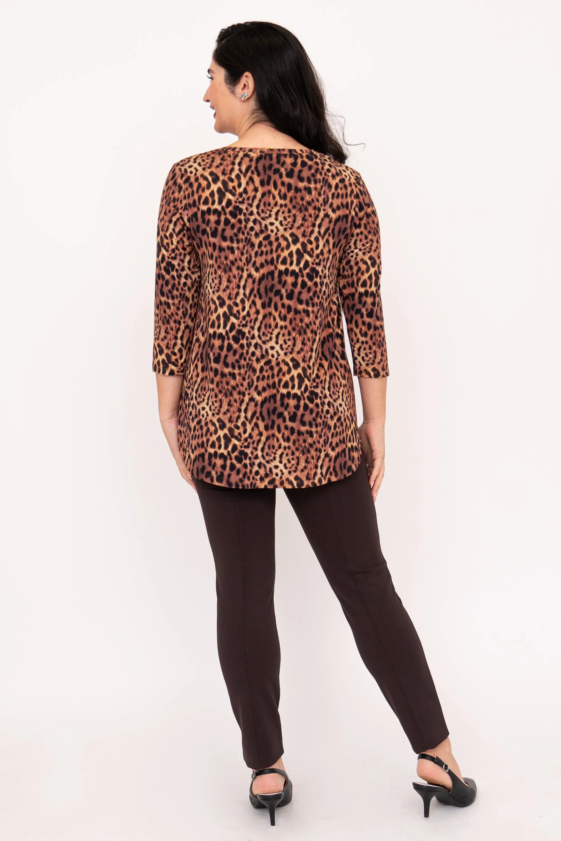 Jazz 3/4 Top, Chocolate Leopard, Bamboo sold by Blue Sky product image thumbnail 5