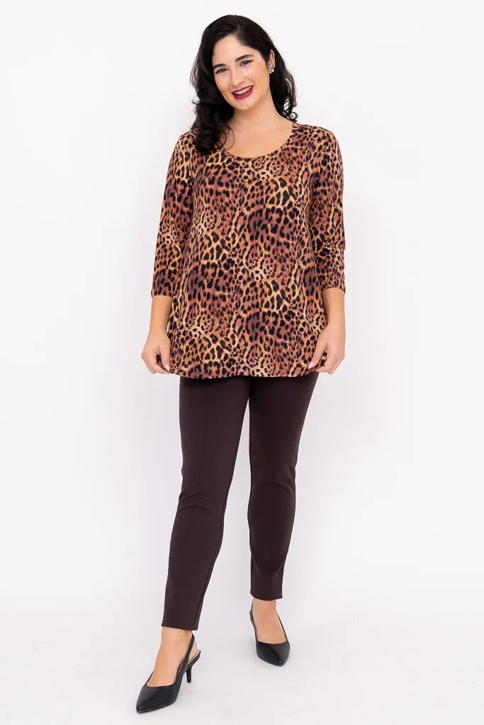 Jazz 3/4 Top, Chocolate Leopard, Bamboo sold by Blue Sky product image thumbnail 3