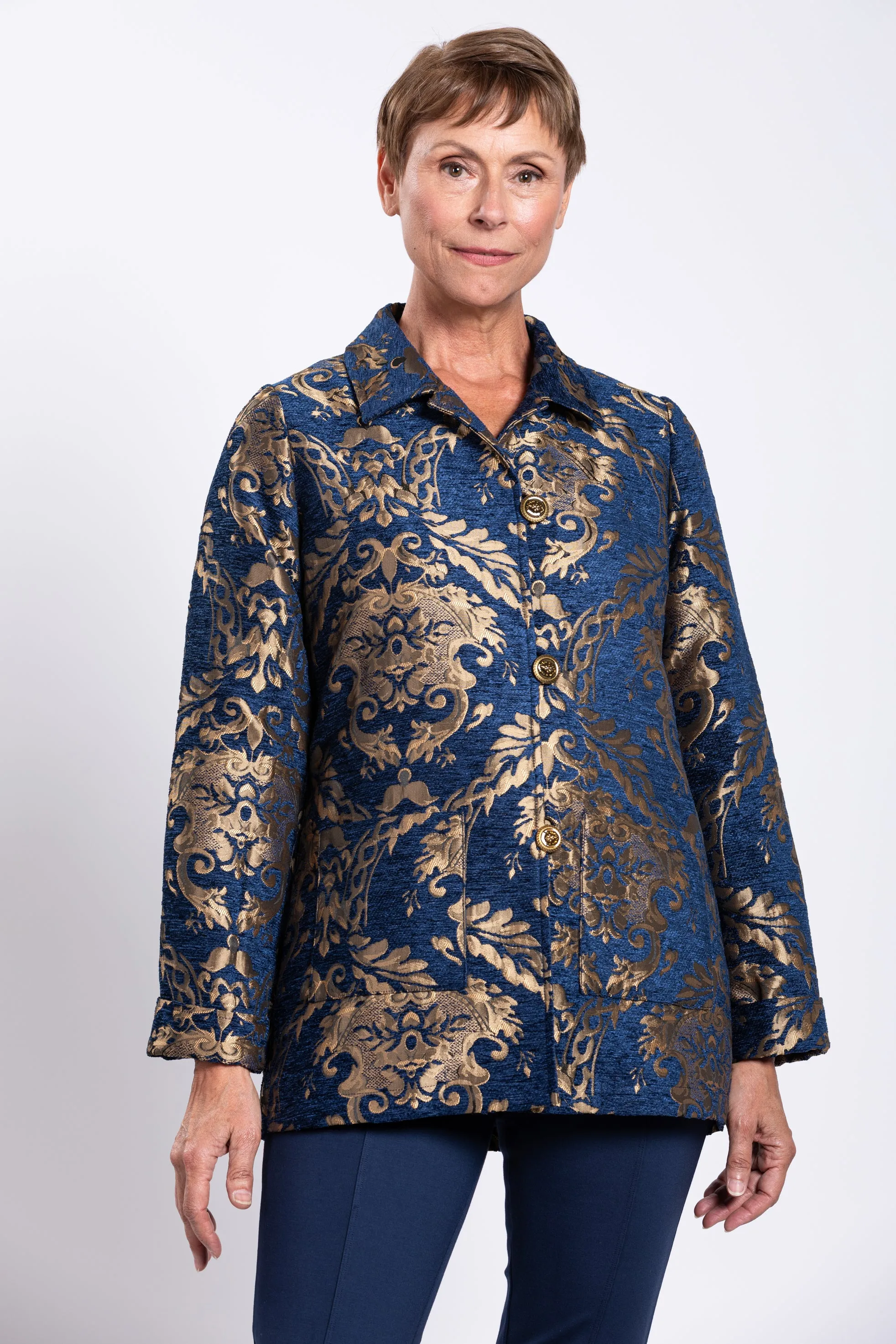 Sabrina Coat, Jacquard, Viscose sold by Blue Sky