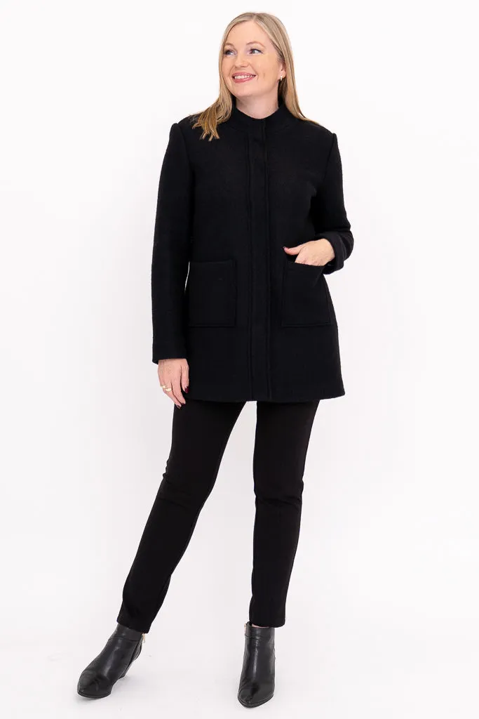 Barbara Coat, Black, Boiled Wool sold by Blue Sky product image thumbnail 5