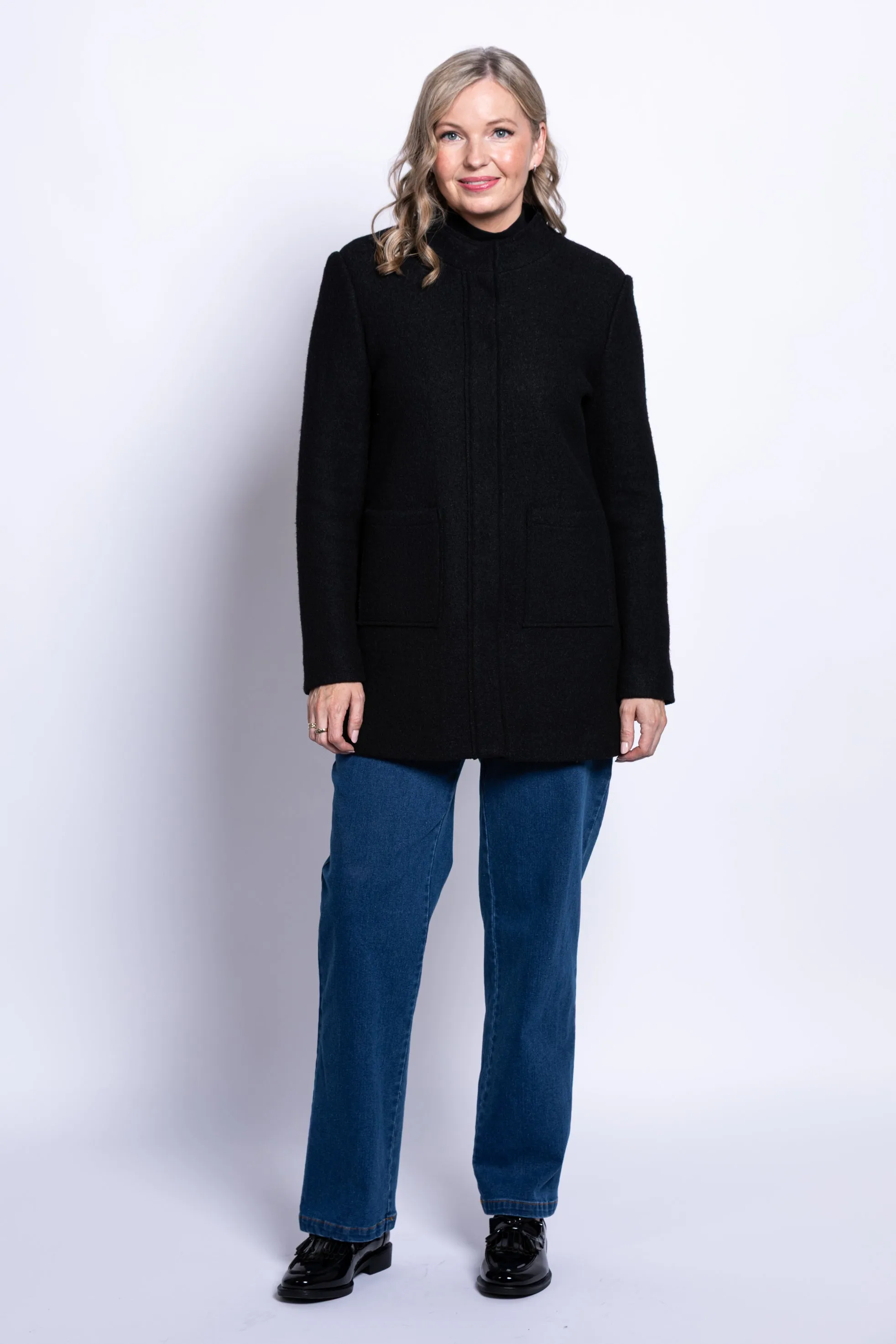 Barbara Coat, Black, Boiled Wool sold by Blue Sky product image thumbnail 4
