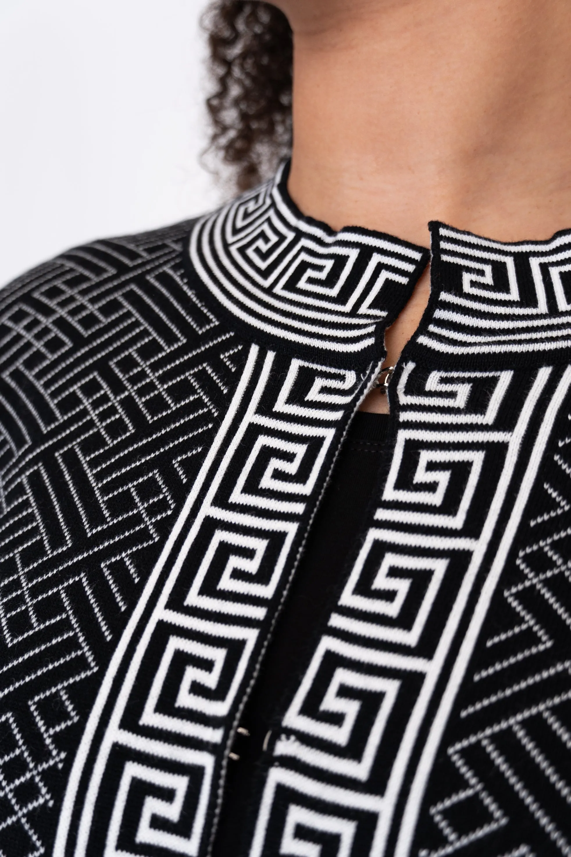 Oslo Cardigan, Black and White, Cotton sold by Blue Sky product image thumbnail 3