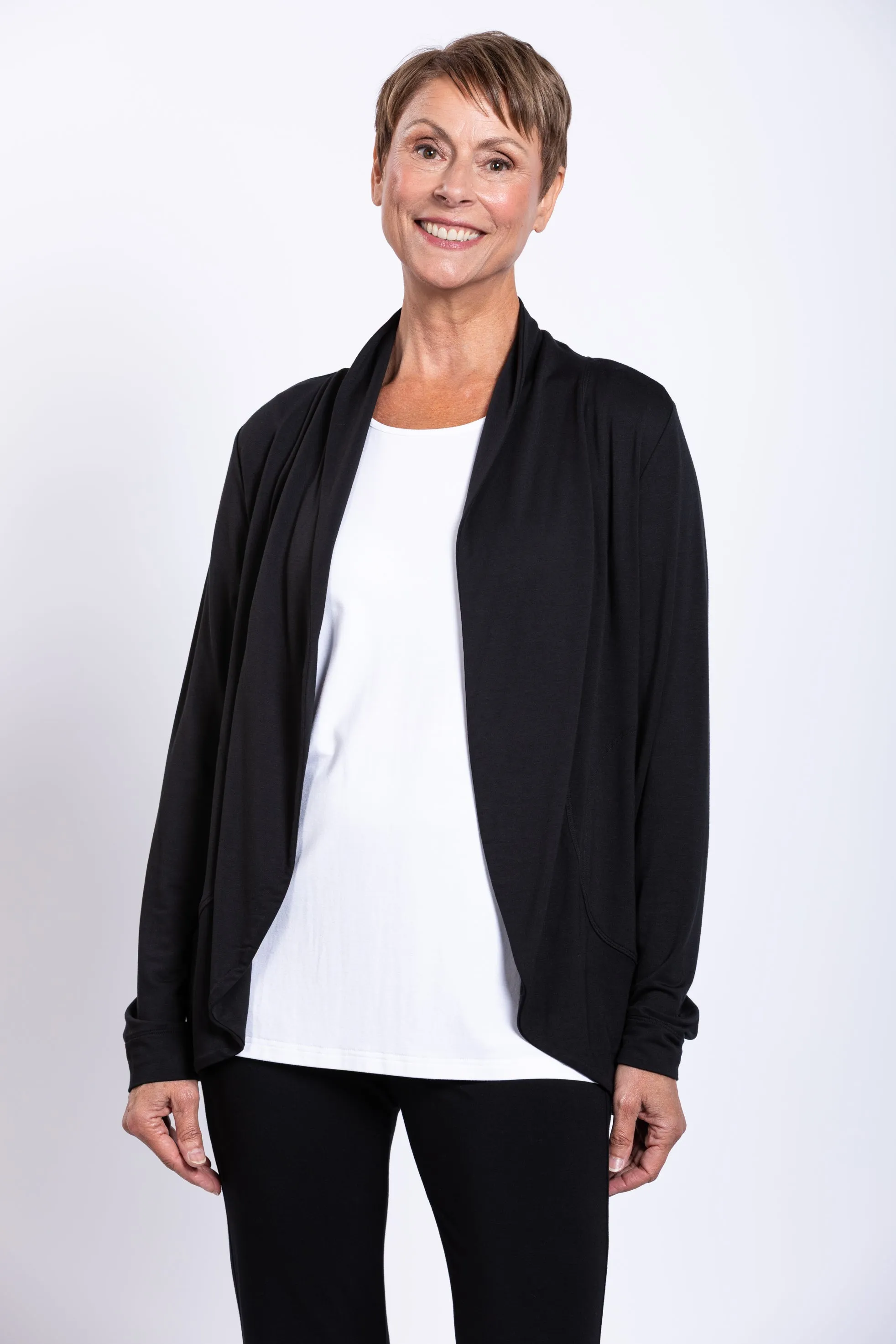 Simmer Jacket, Black, French Terry sold by Blue Sky