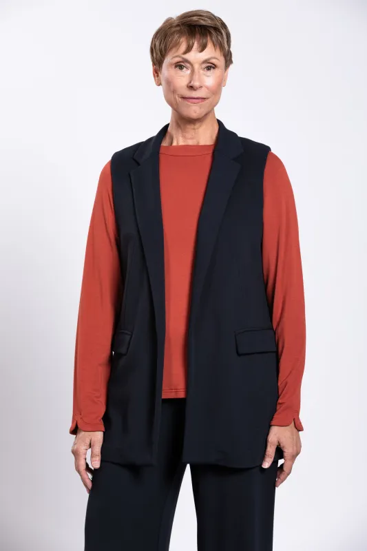 Ana Vest, Black, Modal sold by Blue Sky