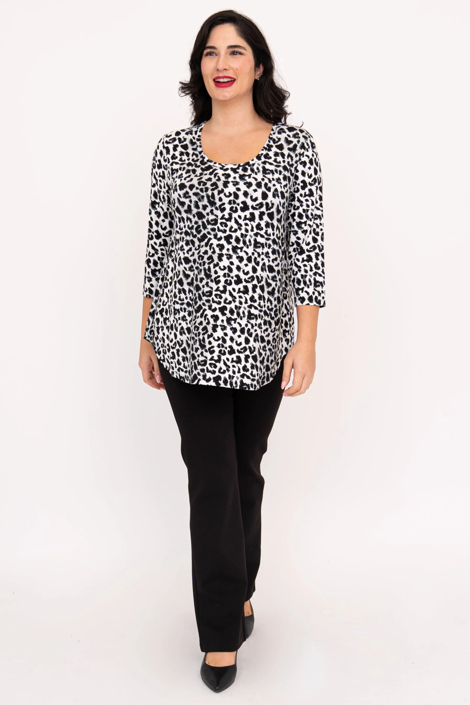 Jazz 3/4 Top, BW Leopard, Bamboo sold by Blue Sky product image thumbnail 3