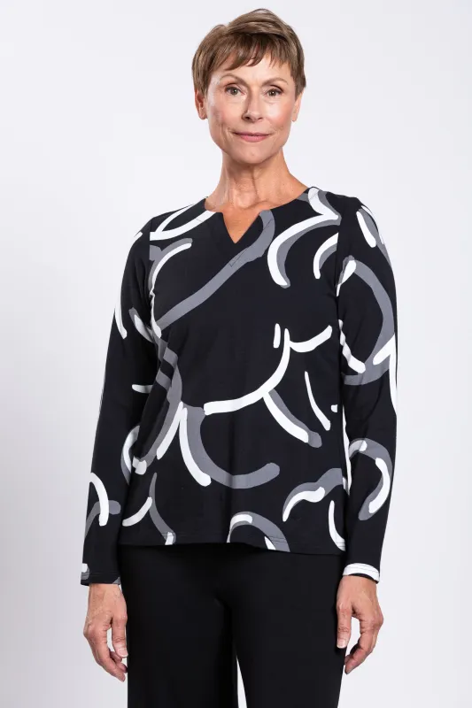 Peggy Top, BW Focus, Bamboo sold by Blue Sky