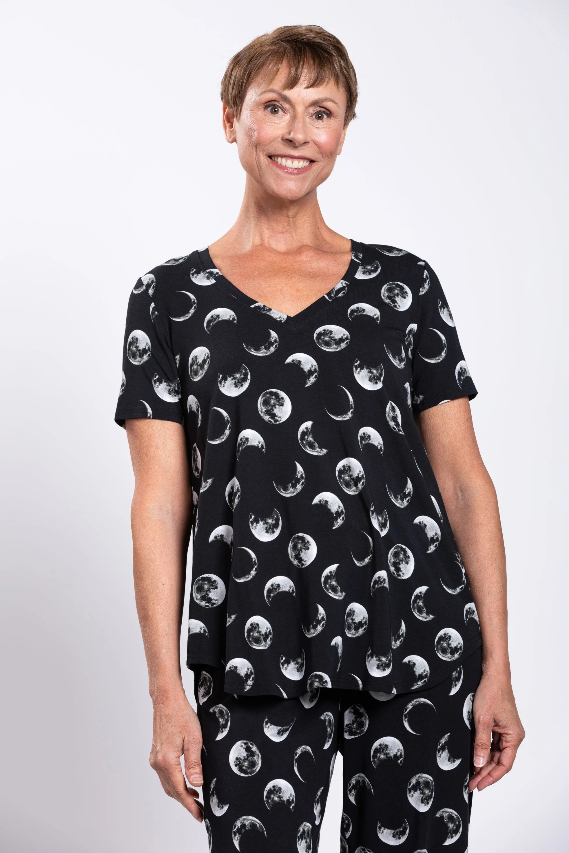 Jackie S/S Top, Moonstruck, Bamboo sold by Blue Sky