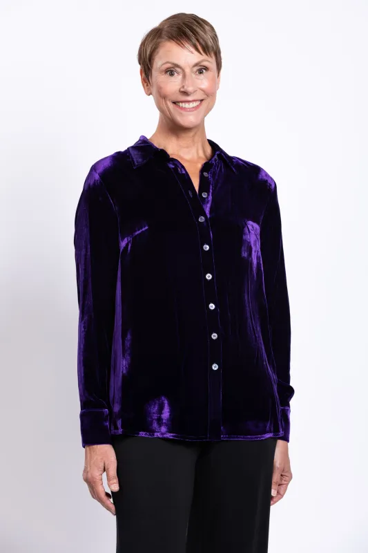 Memory Blouse, Royale, Silk Velvet made by Blue Sky