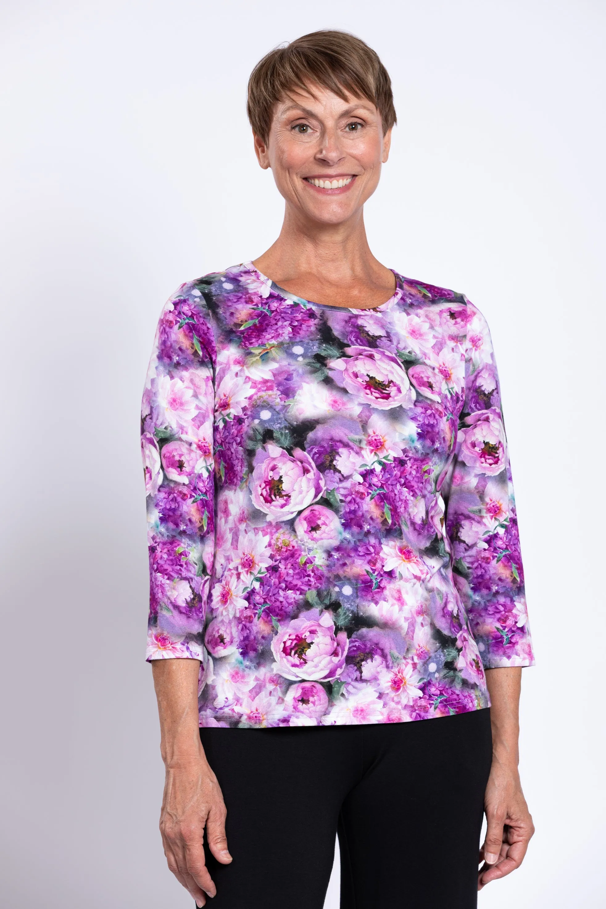 Margorie Top, Magenta Sugar, Bamboo sold by Blue Sky