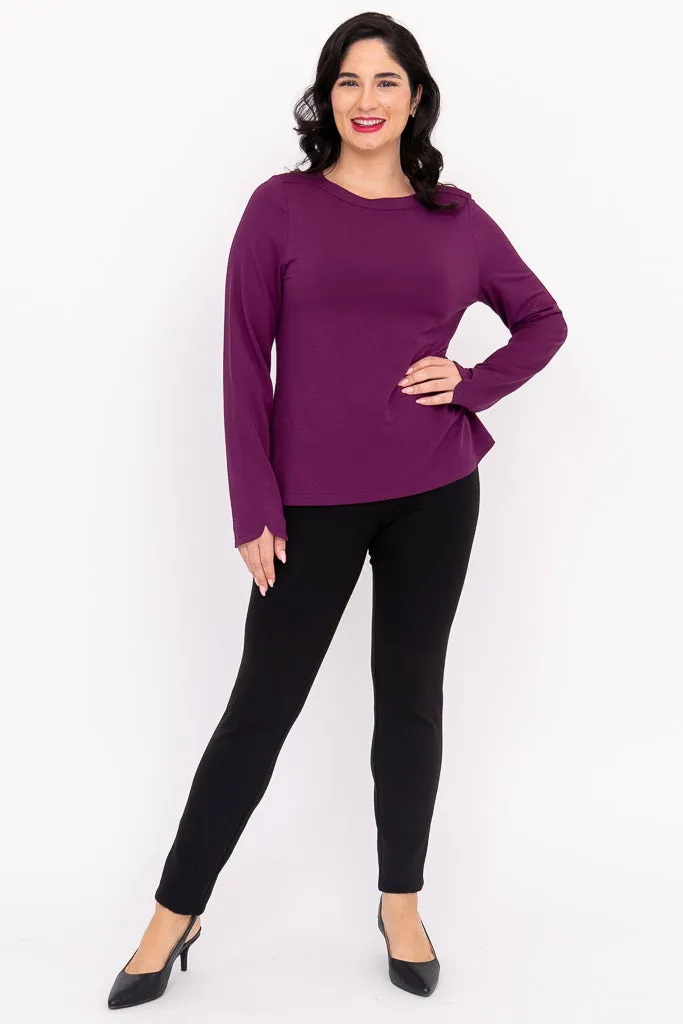 Mona Top, Magenta, French Terry sold by Blue Sky product image thumbnail 2