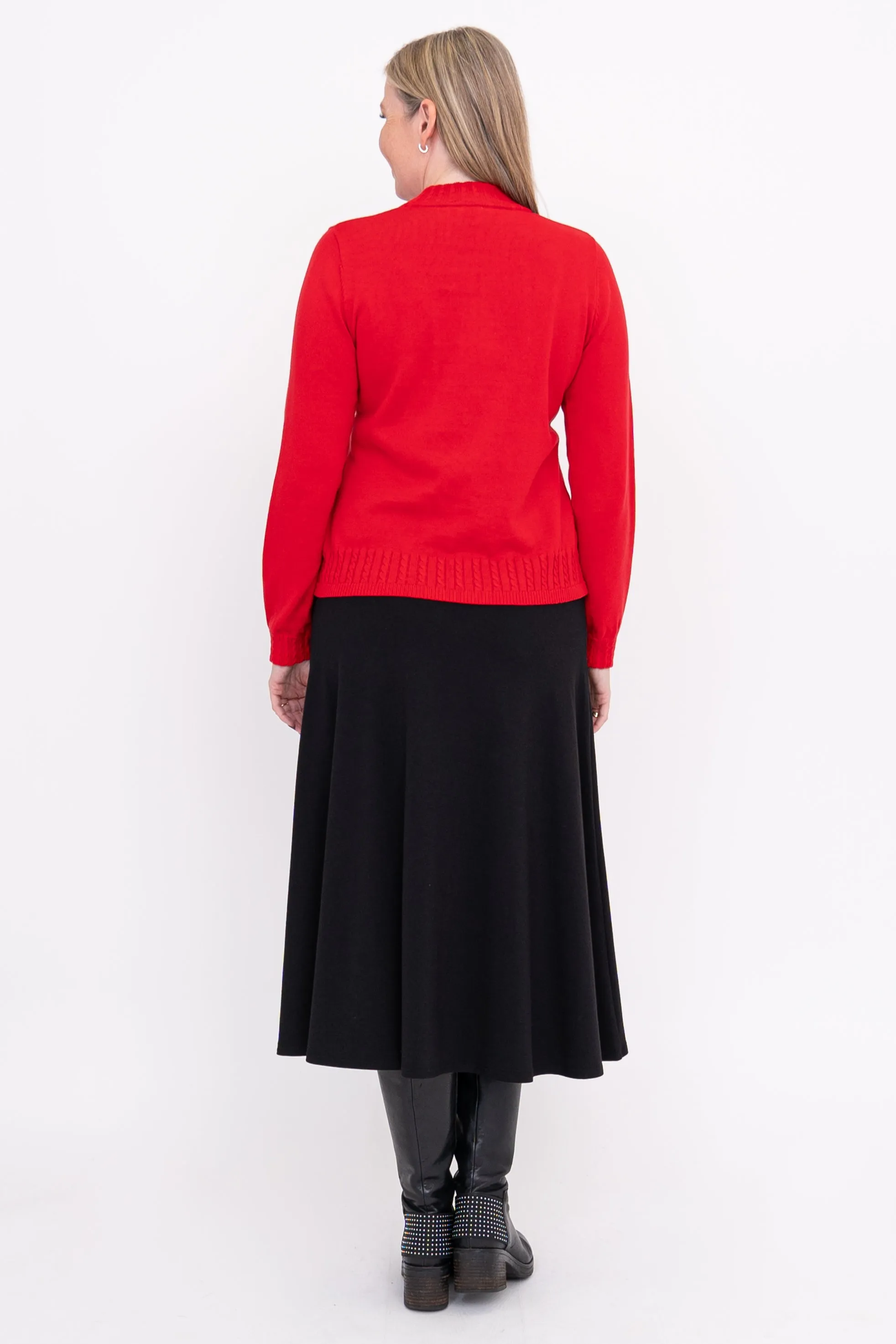 Ella Sweater, Red, Cotton sold by Blue Sky product image thumbnail 4