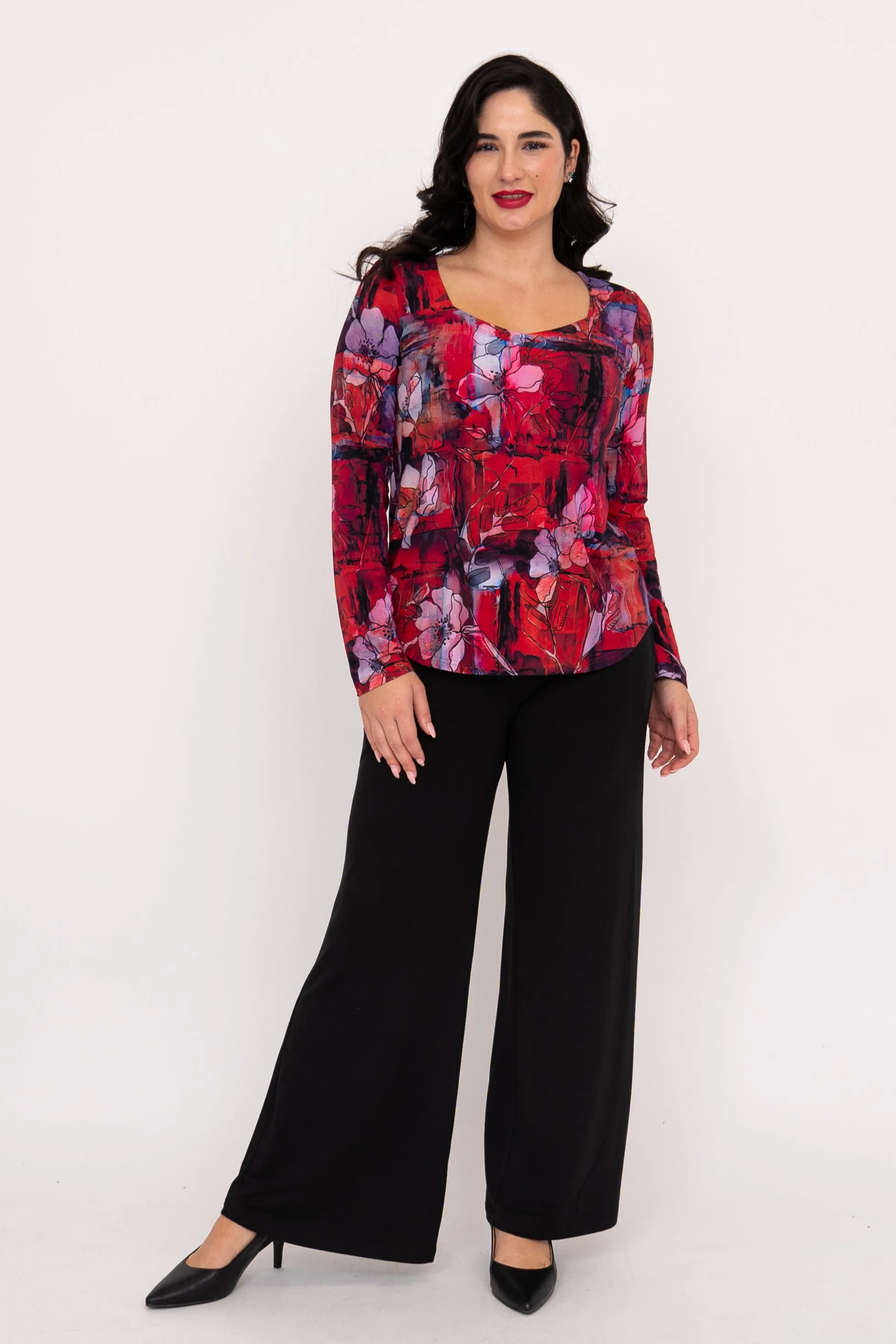 Ritzy L/S Top, Lipstick Thoughts, Bamboo sold by Blue Sky product image thumbnail 3