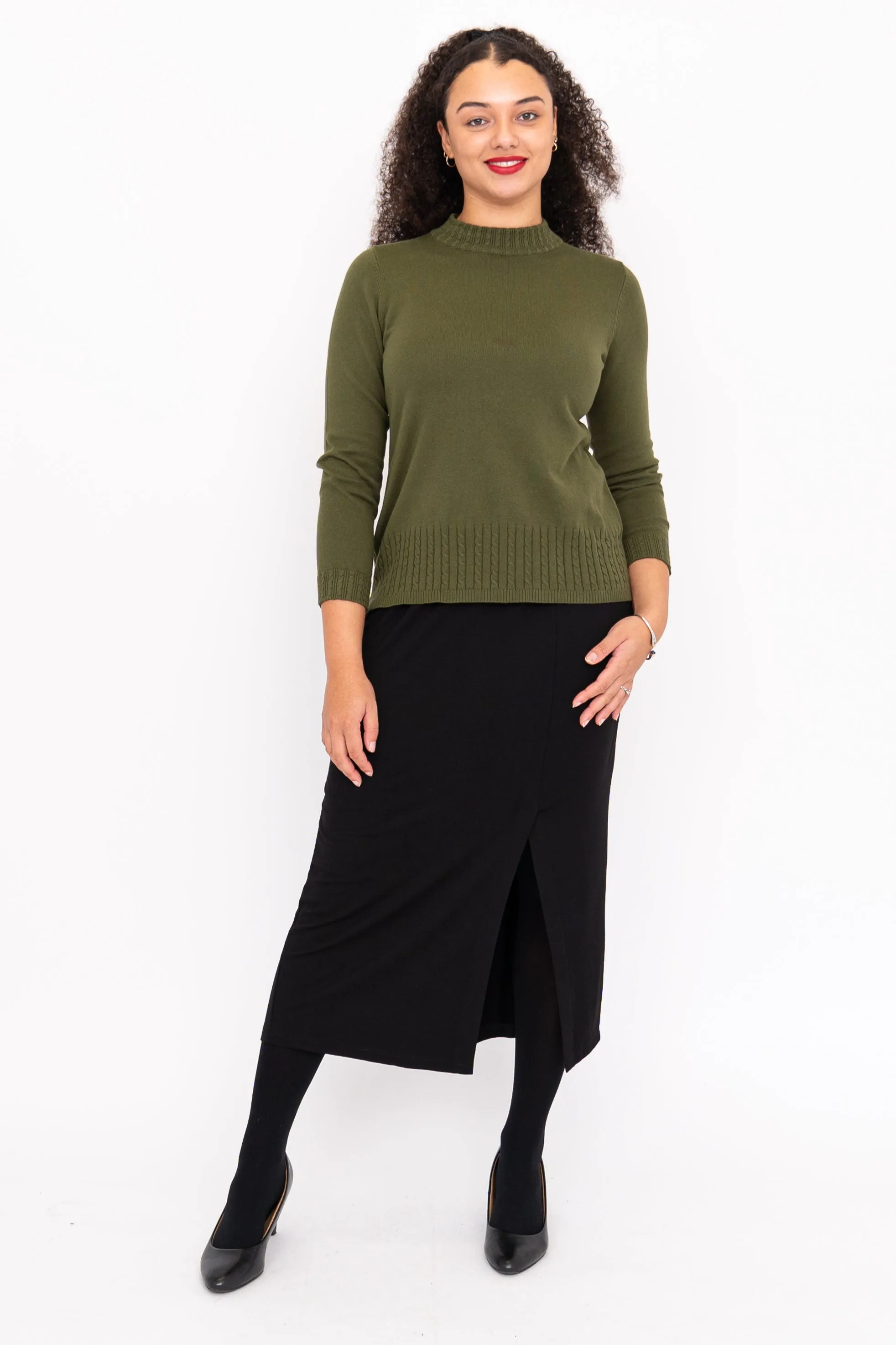 Ella Sweater, Khaki, Cotton sold by Blue Sky product image thumbnail 4