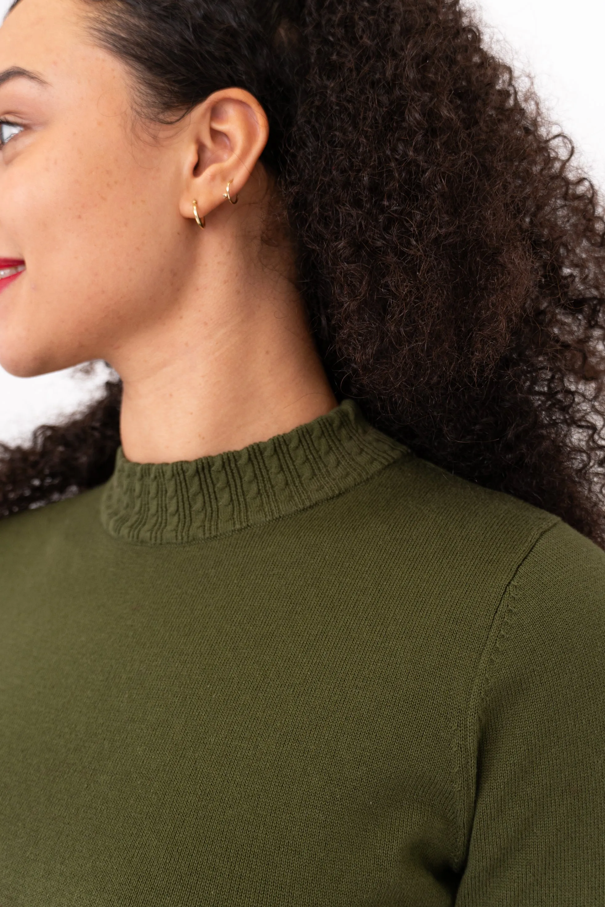 Ella Sweater, Khaki, Cotton sold by Blue Sky product image thumbnail 3