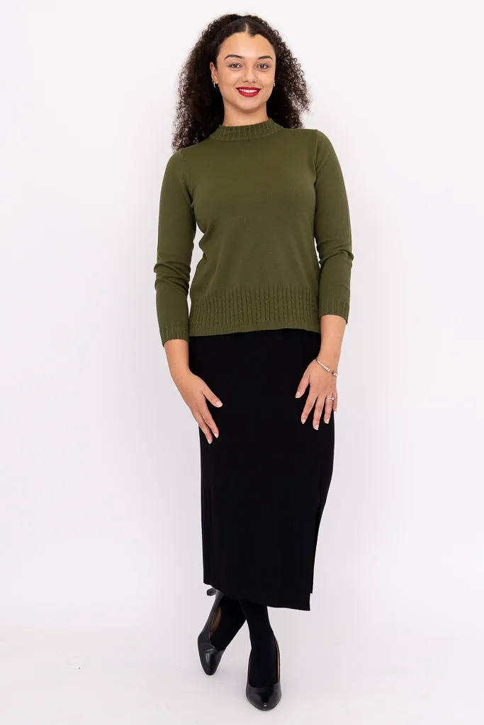 Ella Sweater, Khaki, Cotton sold by Blue Sky product image thumbnail 2