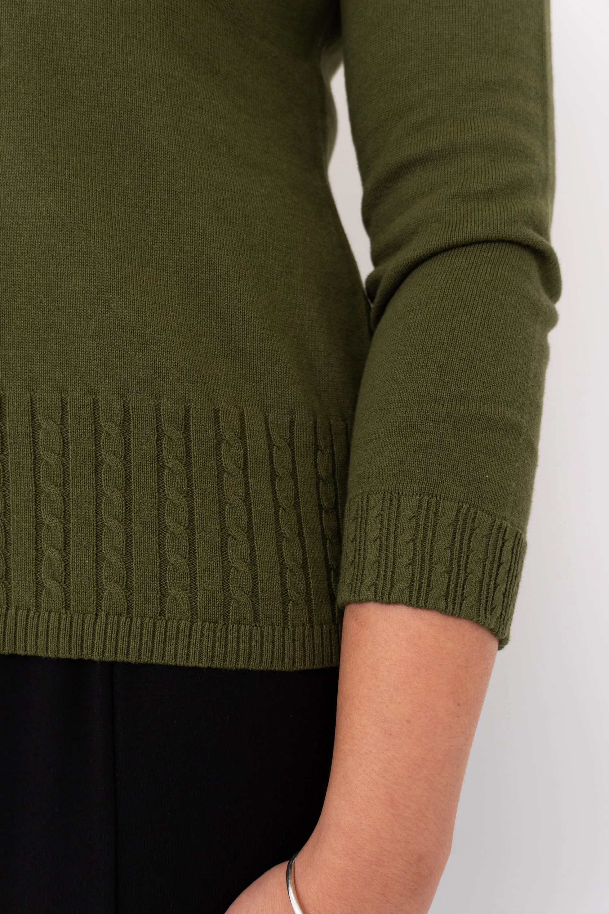 Ella Sweater, Khaki, Cotton sold by Blue Sky product image thumbnail 5