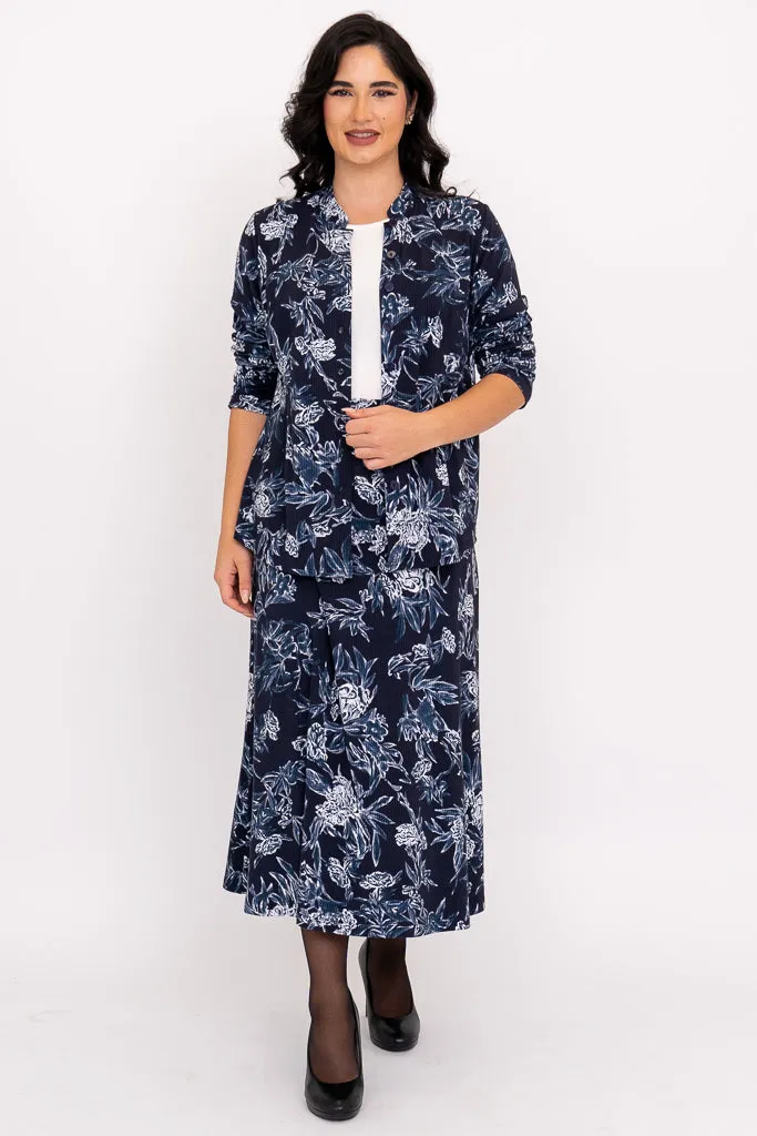 Gillian Skirt, Indigo Vibe, Bamboo sold by Blue Sky product image thumbnail 2