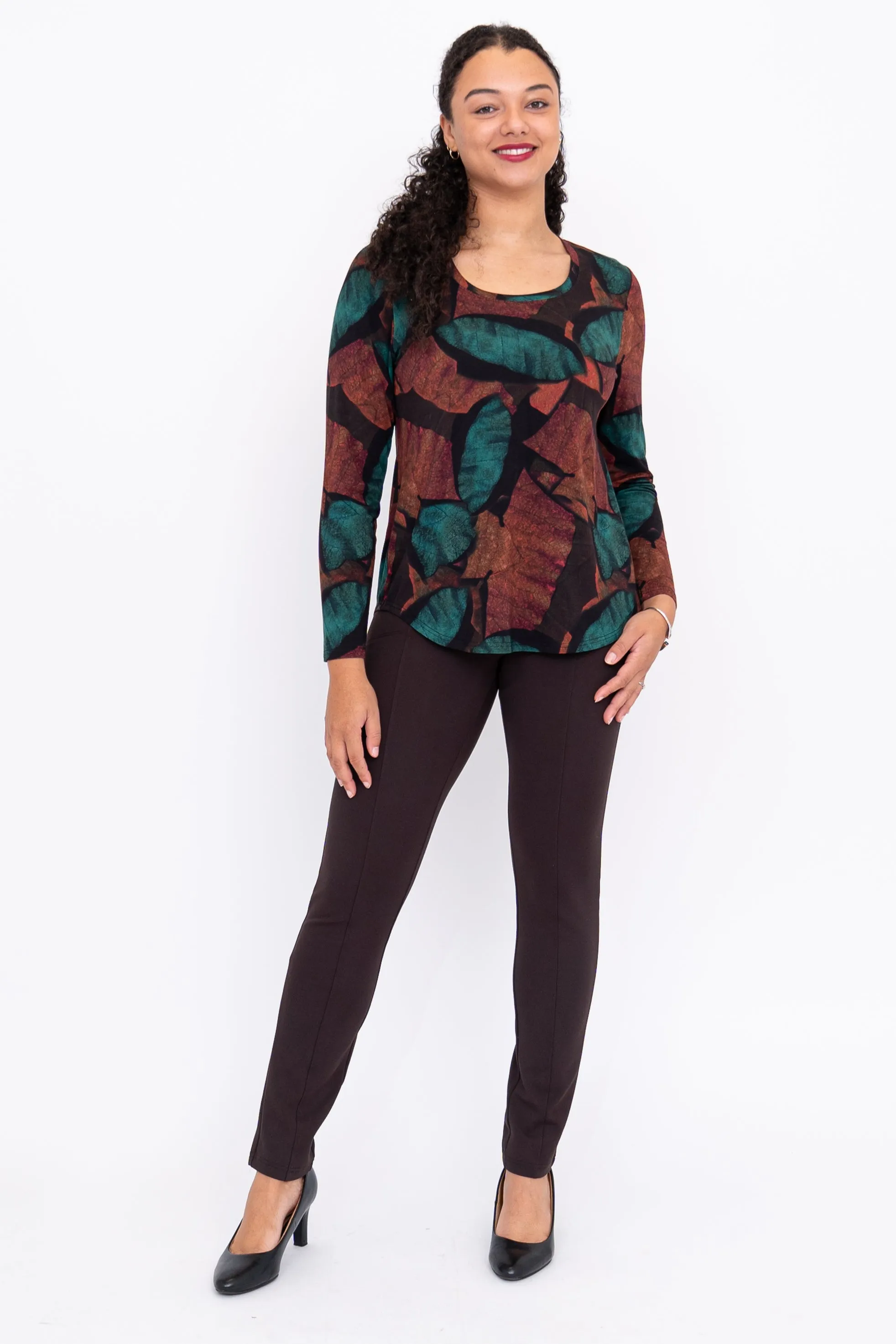 Jazz 3/4 Top, Copper Abstract, Bamboo sold by Blue Sky product image thumbnail 2