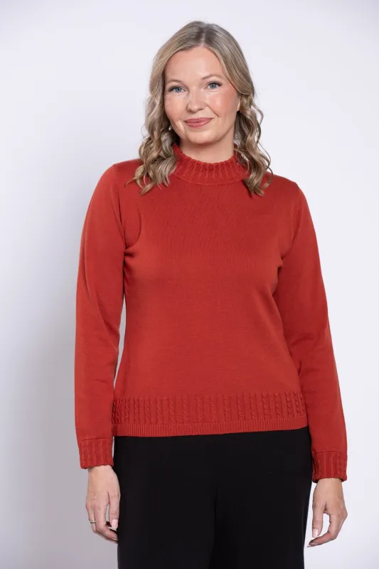 Ella Sweater, Light Copper, Cotton sold by Blue Sky
