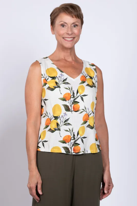 Havana Tank, Lemonade, Linen Bamboo sold by Blue Sky