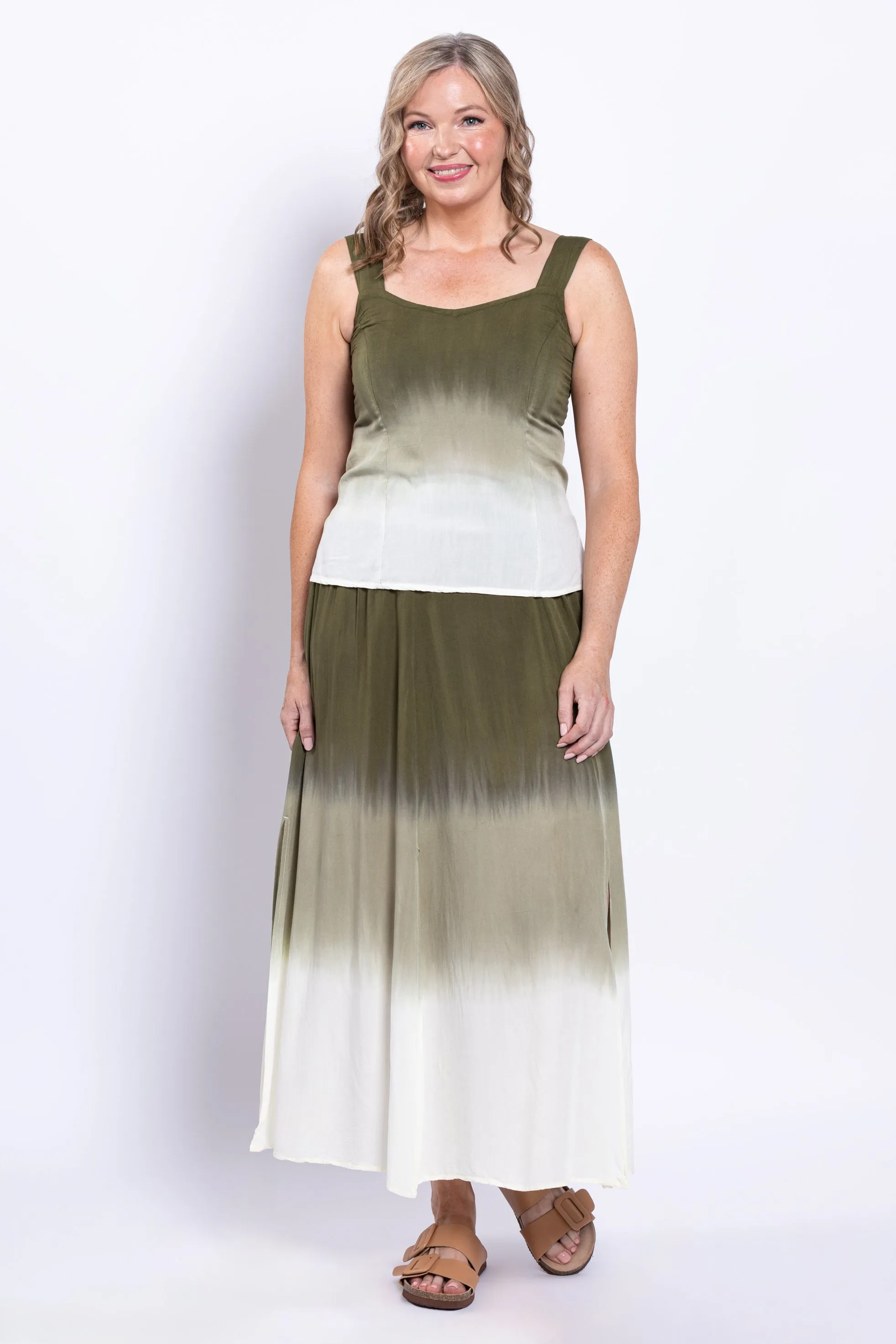 Comfy Skirt, Green Dip-Dye sold by Blue Sky product image thumbnail 2
