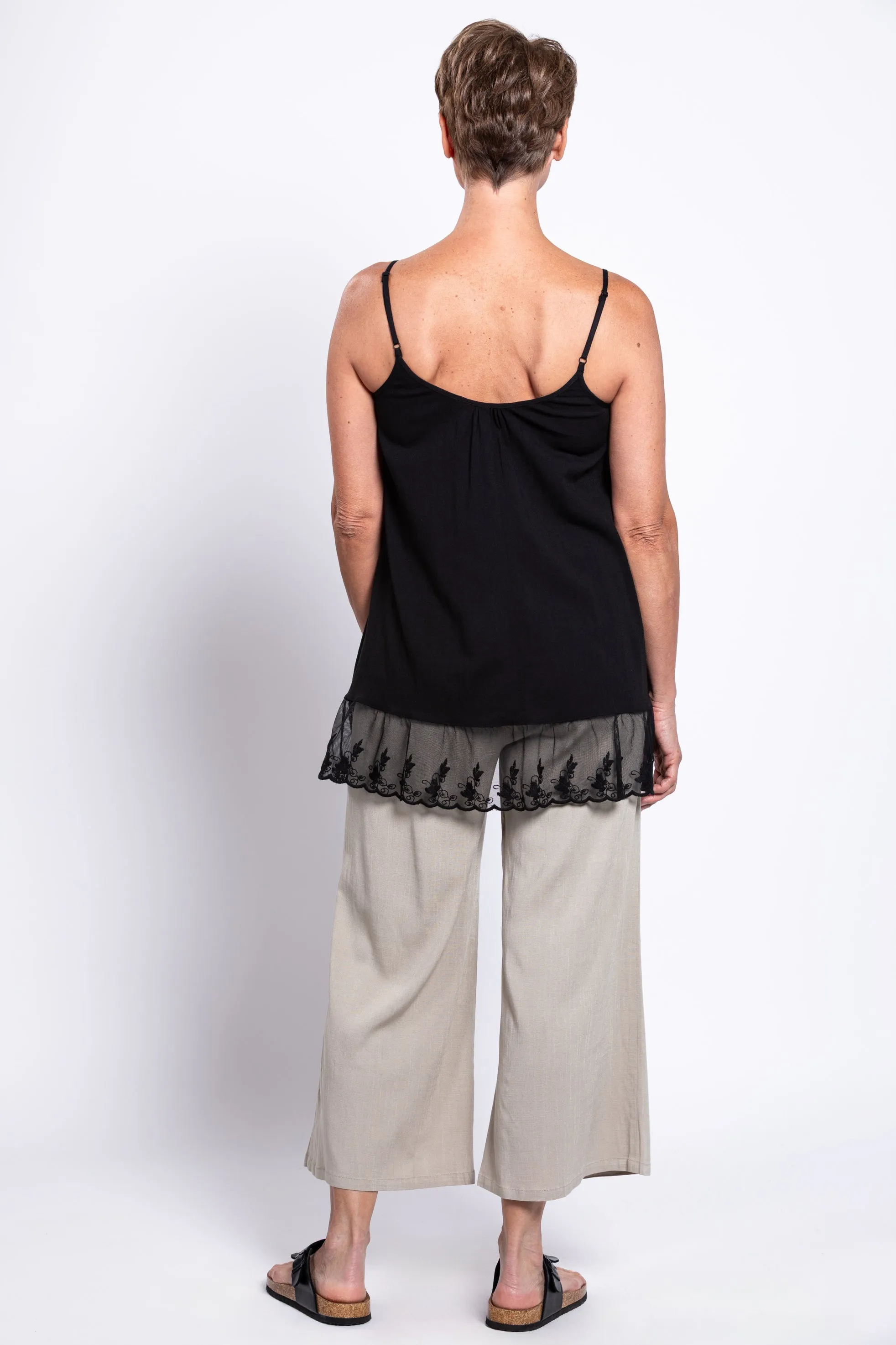 Chantilly Lace, Black, Linen Bamboo sold by Blue Sky product image thumbnail 4