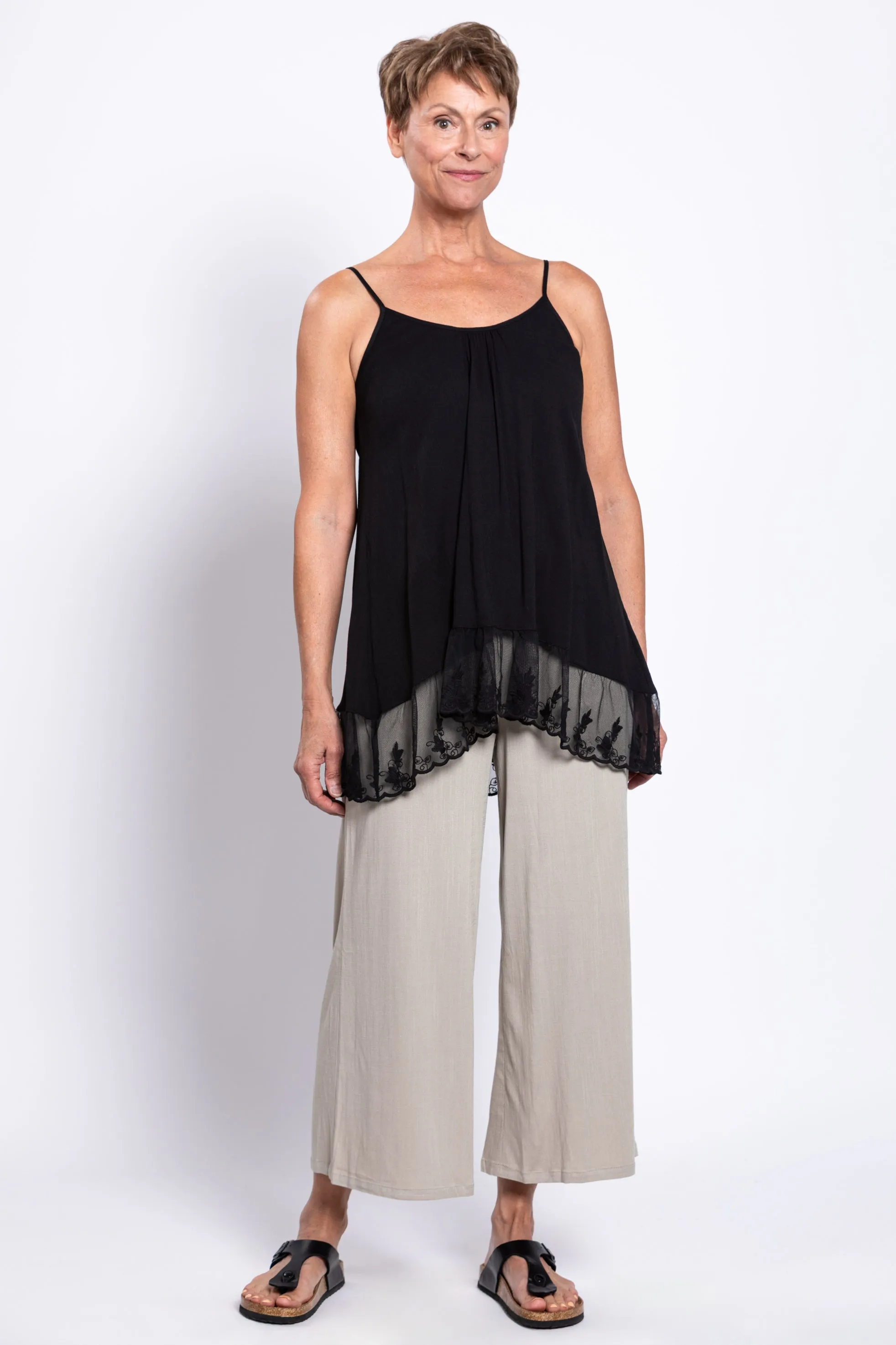 Chantilly Lace, Black, Linen Bamboo sold by Blue Sky product image thumbnail 2