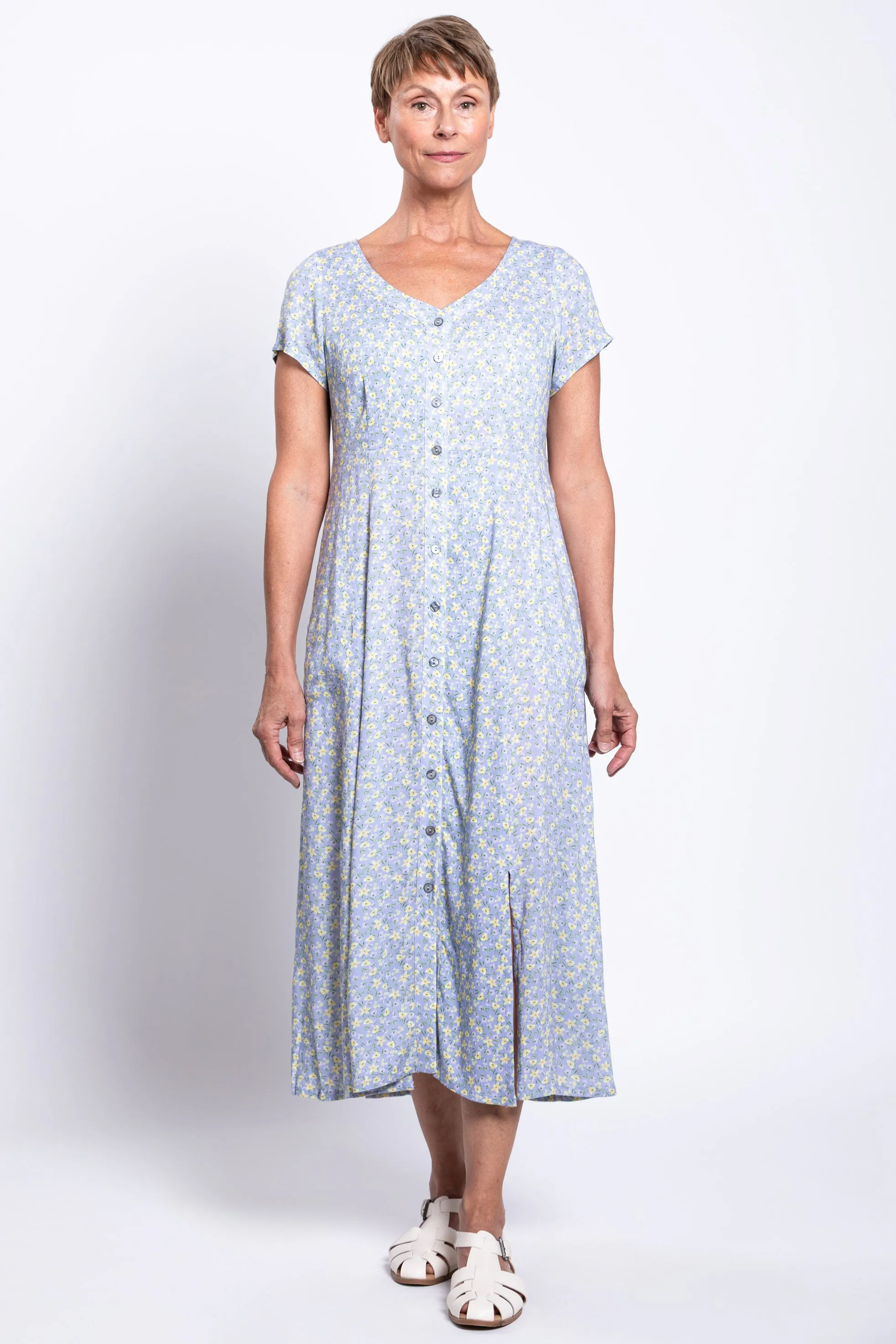 Morgan Dress, Sunshine Ditsy, Linen Bamboo sold by Blue Sky product image thumbnail 2