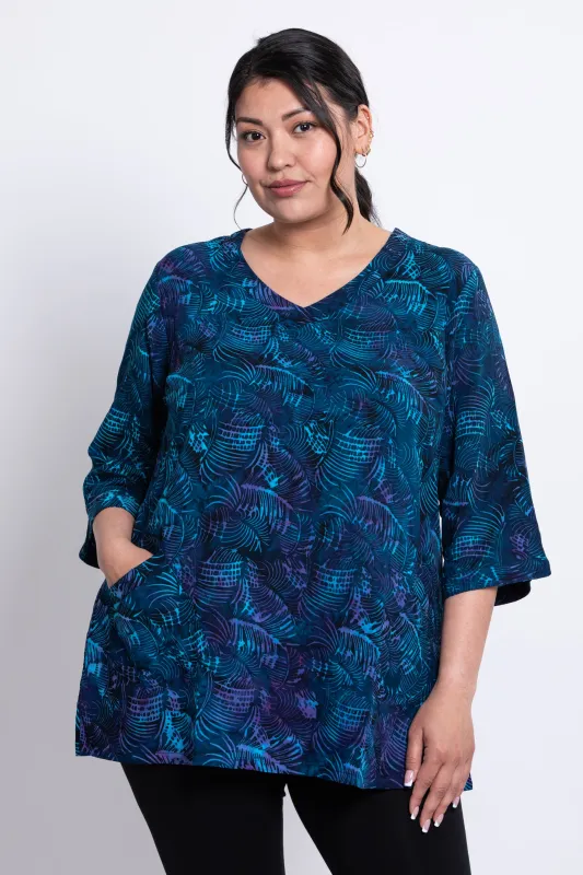 Evelyn Top, Teal Wonder sold by Blue Sky