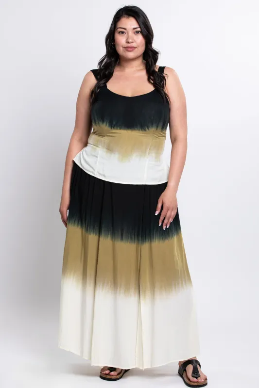 Comfy Skirt, Black Dip-Dye sold by Blue Sky
