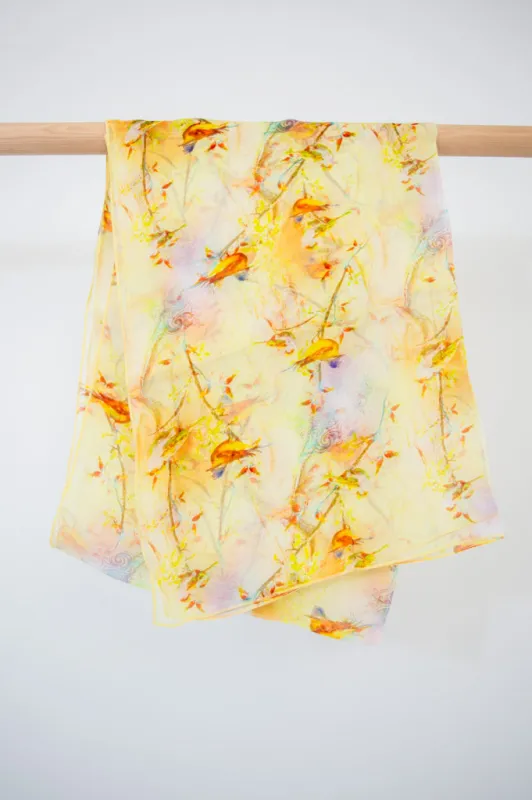 Silk Scarf, Oiseau sold by Blue Sky