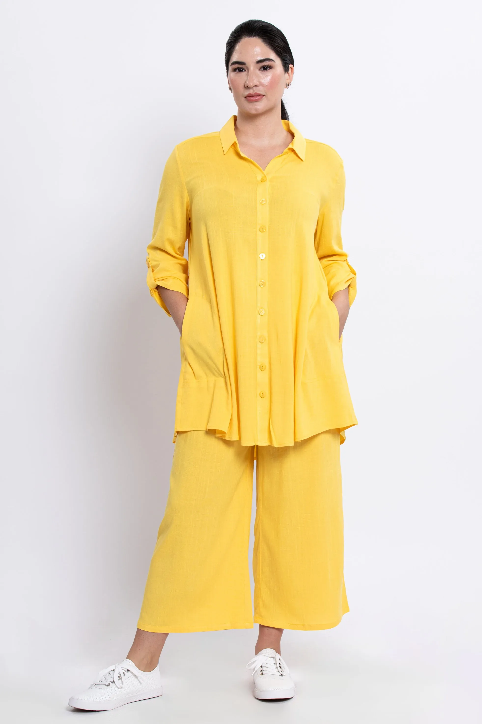 Celine Blouse, Wallflower, Linen Bamboo sold by Blue Sky product image thumbnail 4