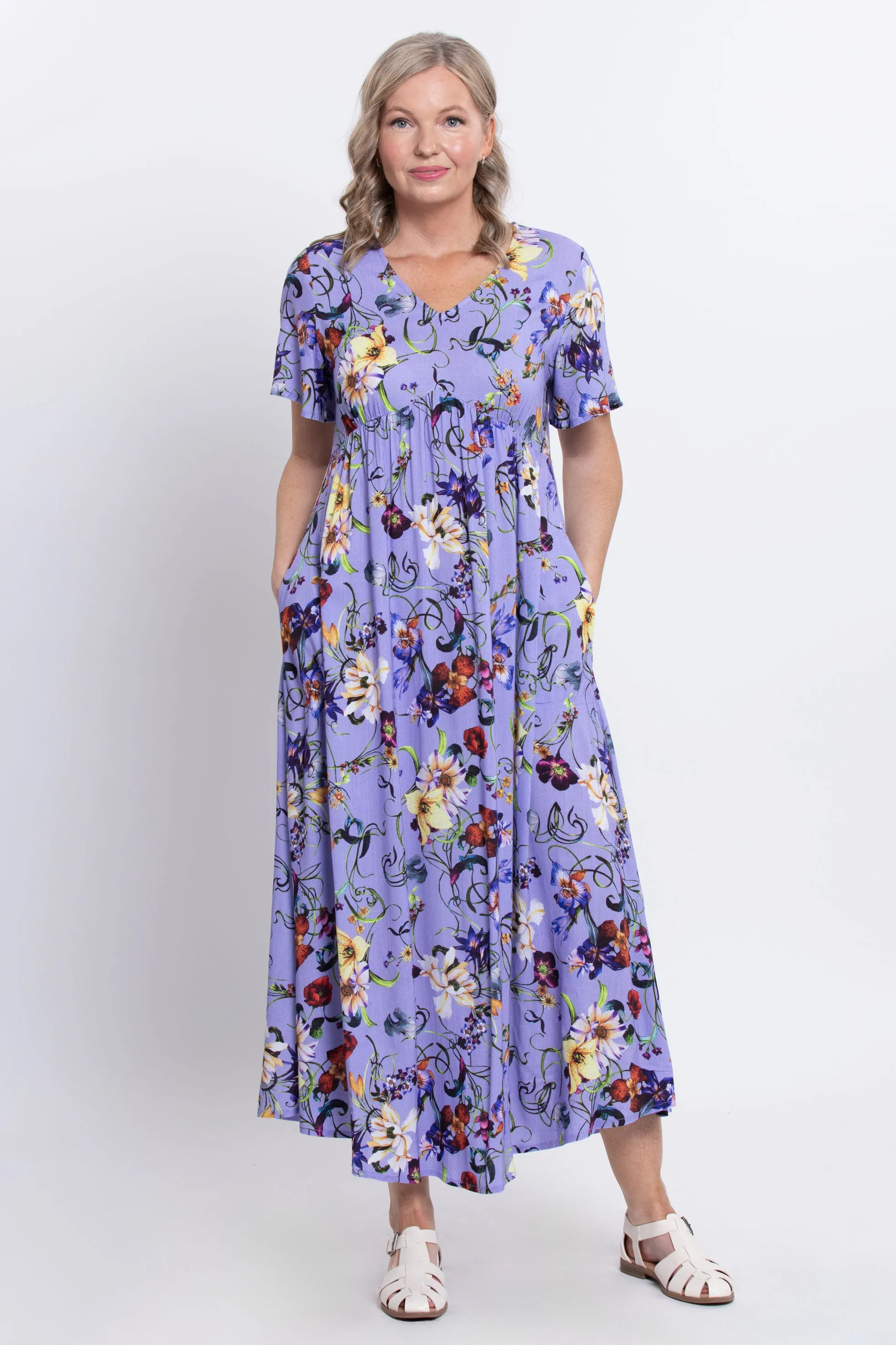 Jane Dress, Lovalie, Linen Bamboo sold by Blue Sky