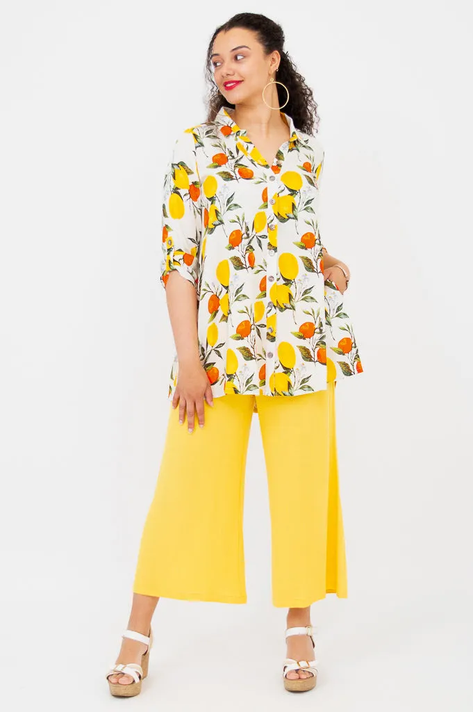 Celine Blouse, Lemonade, Linen Bamboo sold by Blue Sky product image thumbnail 2