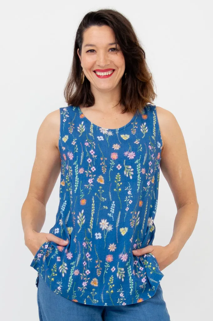 Dena Tank, Meadow, Linen Bamboo sold by Blue Sky