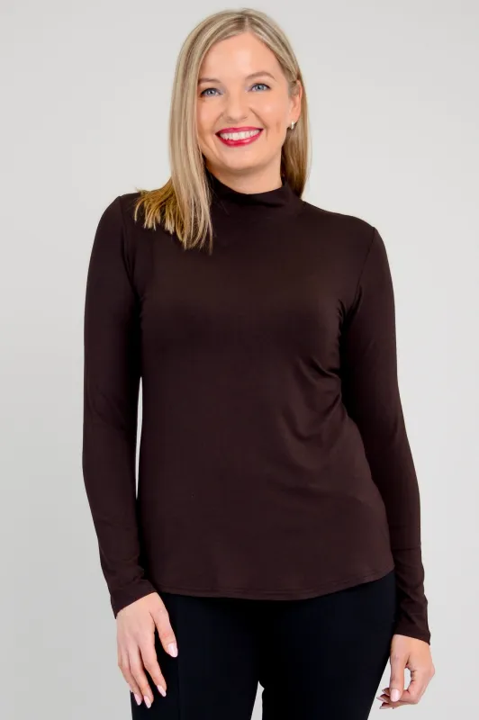 Tonya Top, Coffee, Bamboo - Final Sale sold by Blue Sky